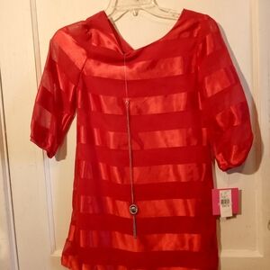 Amy Byer Vibrant Red Blouse